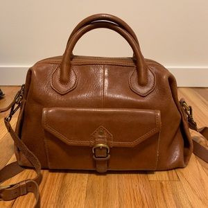 Madewell brown leather satchel bag